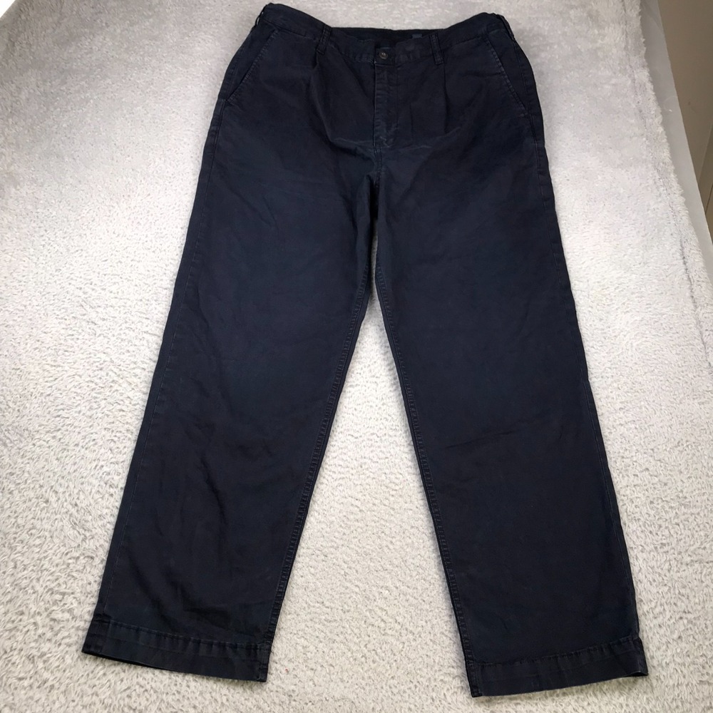 American Eagle Flex Loose Easy Pants Mens 36x34 Navy Twill Drawstring NEW NWT